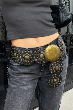 Cintura grande borchie