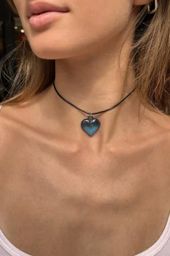 Collana choker cuore