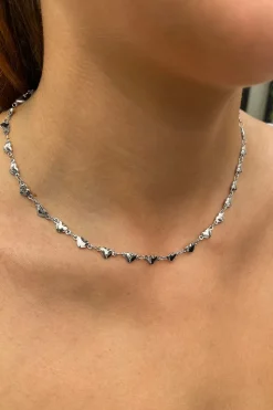 Collana choker cuori