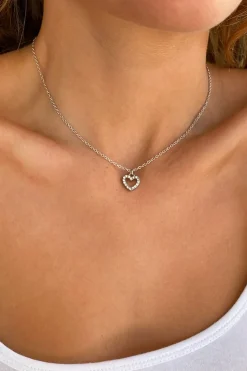 Collana cuore strass