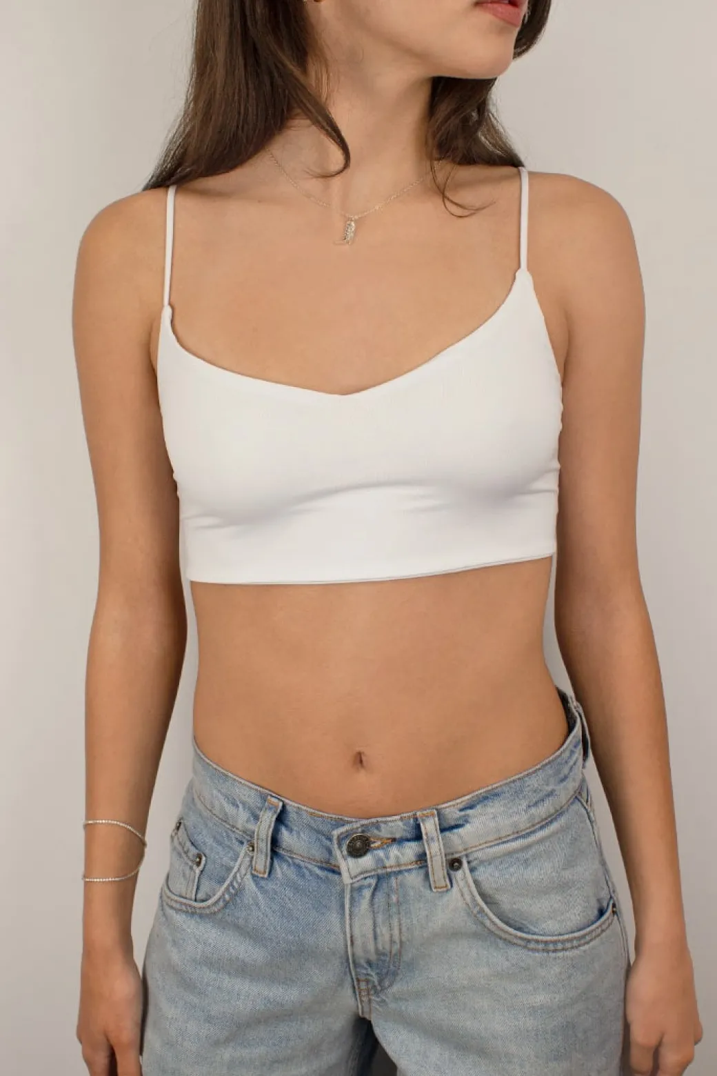 Crop top scollo a V