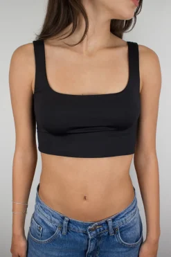 Crop top scollo quadrato