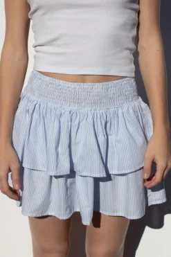 Gonna fili elastici con due balze