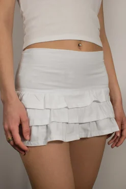 Gonna pantalone mini balze