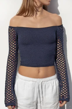 Maglione scollo a barchetta