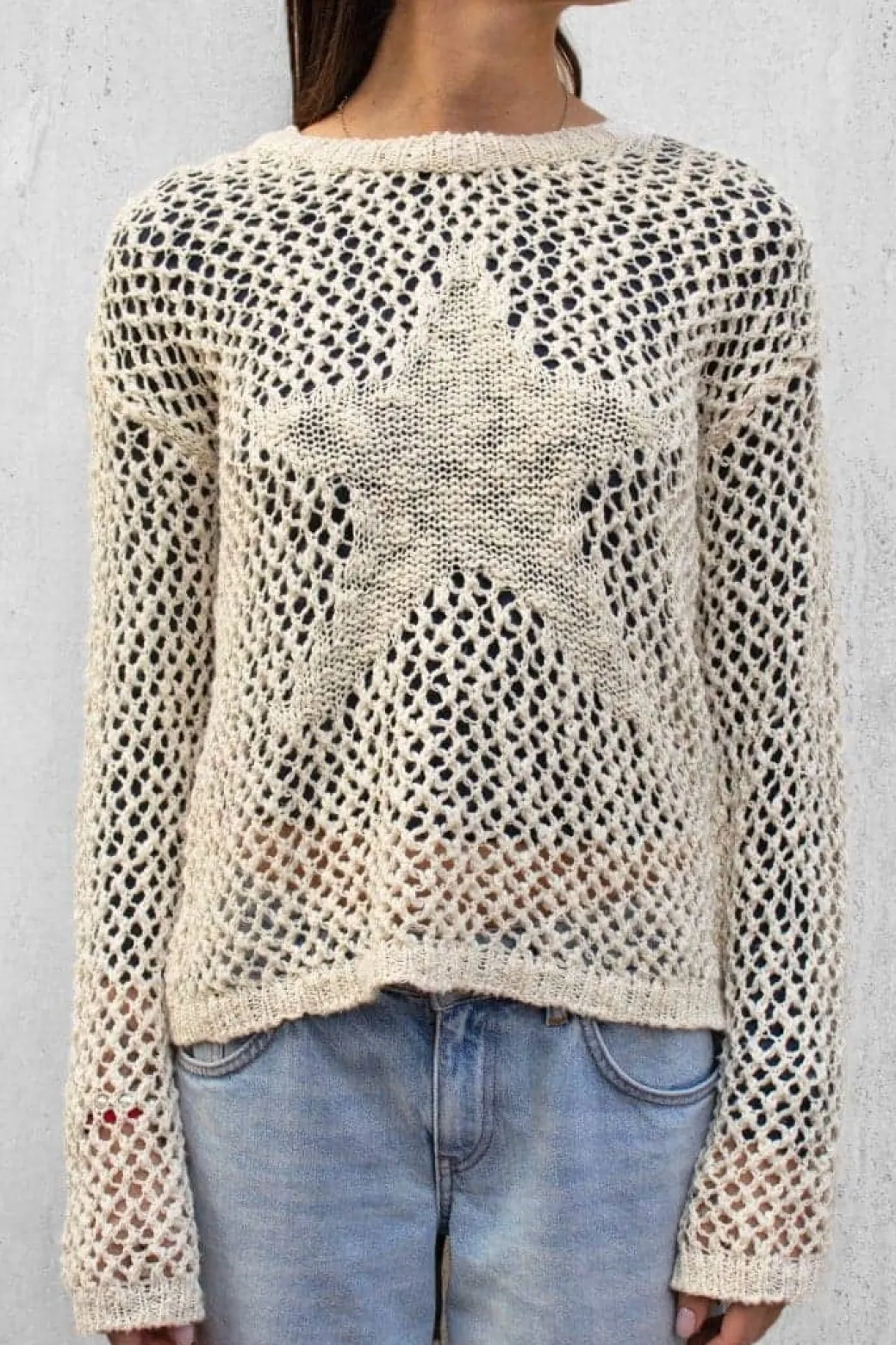 Maglione stella traforato