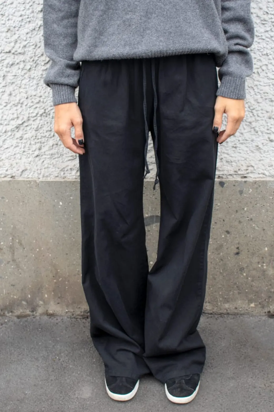 Pantaloni palazzo wide-leg con coulisse