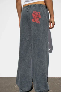 Pantaloni tuta wide-leg don't waste your tears
