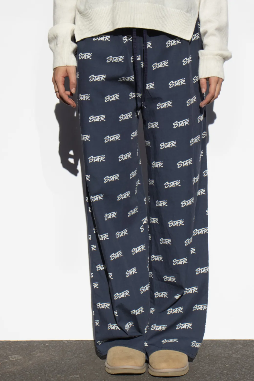 Pantaloni wide-leg con coulisse