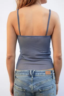 Tank top con rouches