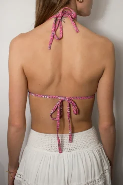 Top bikini triangolo anello