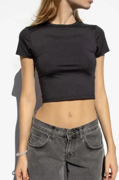T-shirt crop girocollo