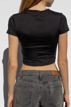 T-shirt crop girocollo