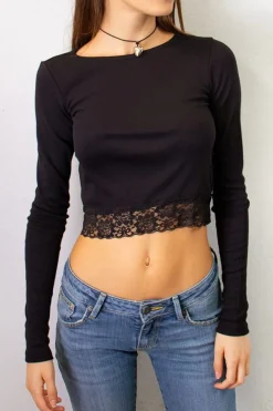 T-shirt fondo pizzo